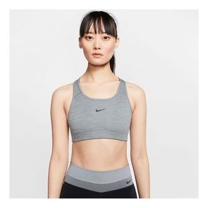 Grey Nike Swoosh Padded Bra